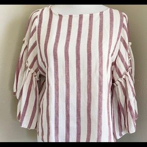 Listicle gauzy classic striped boho cotton - euc